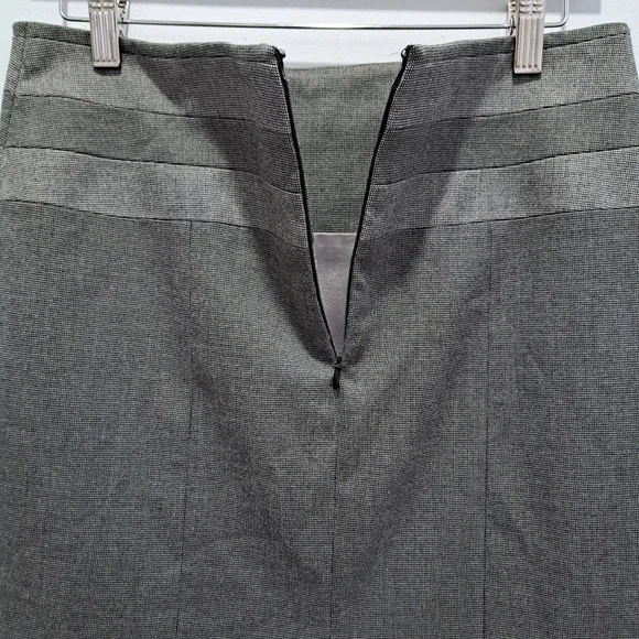Le Chateau Gray Classic Corporate Minimalist Retro Pencil Skirt Womens 5/6 - Picture 5 of 10